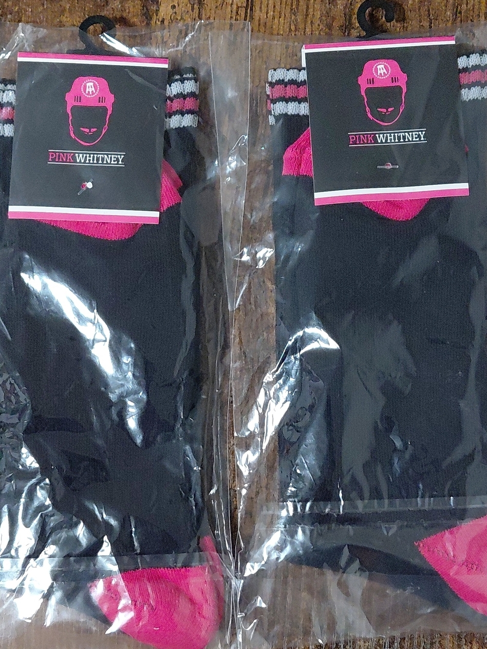 Black & Pink Athletic Socks